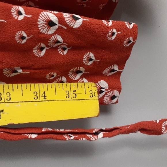 Ann Taylor Loft Orange Rust Floral Spaghetti Strap Romper Shorts - Picture 6 of 10